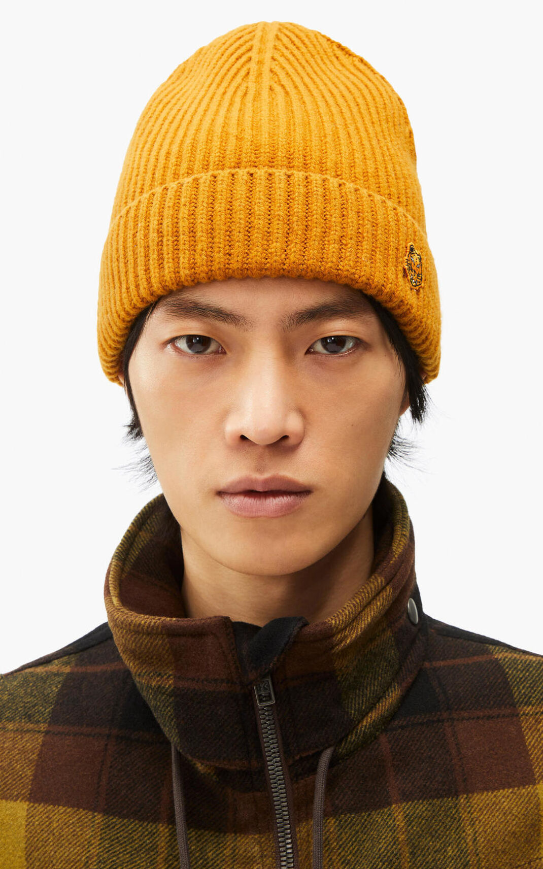 Kenzo Tiger Crest wool beanie γυναικεια καφε | GR070547